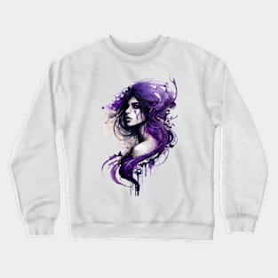 Purple Scorpio Goddess Crewneck Sweatshirt